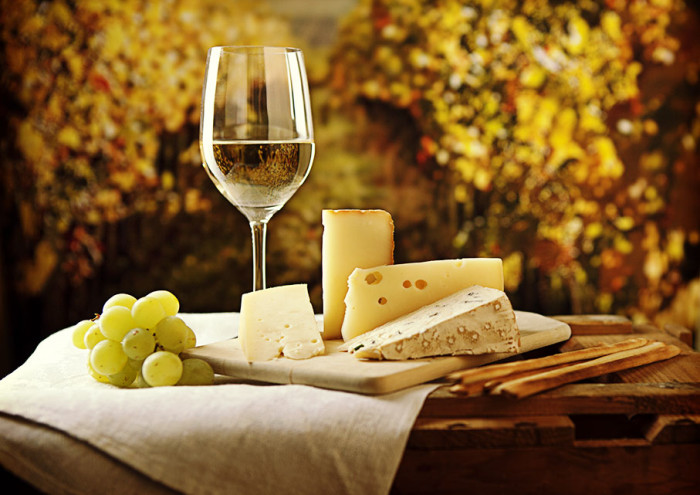 Plateau de fromages pour vin blanc